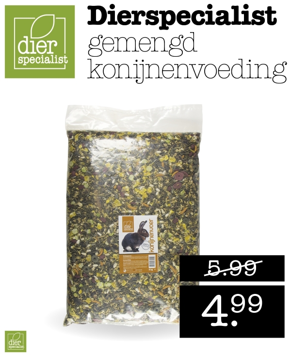 Dierspecialist gemengd konijnenvoeding