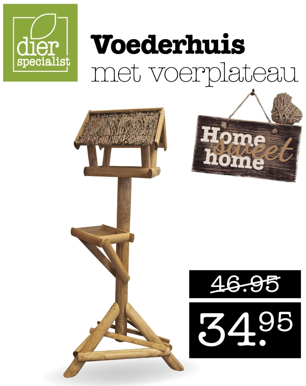 Voederhuis met voerplateau