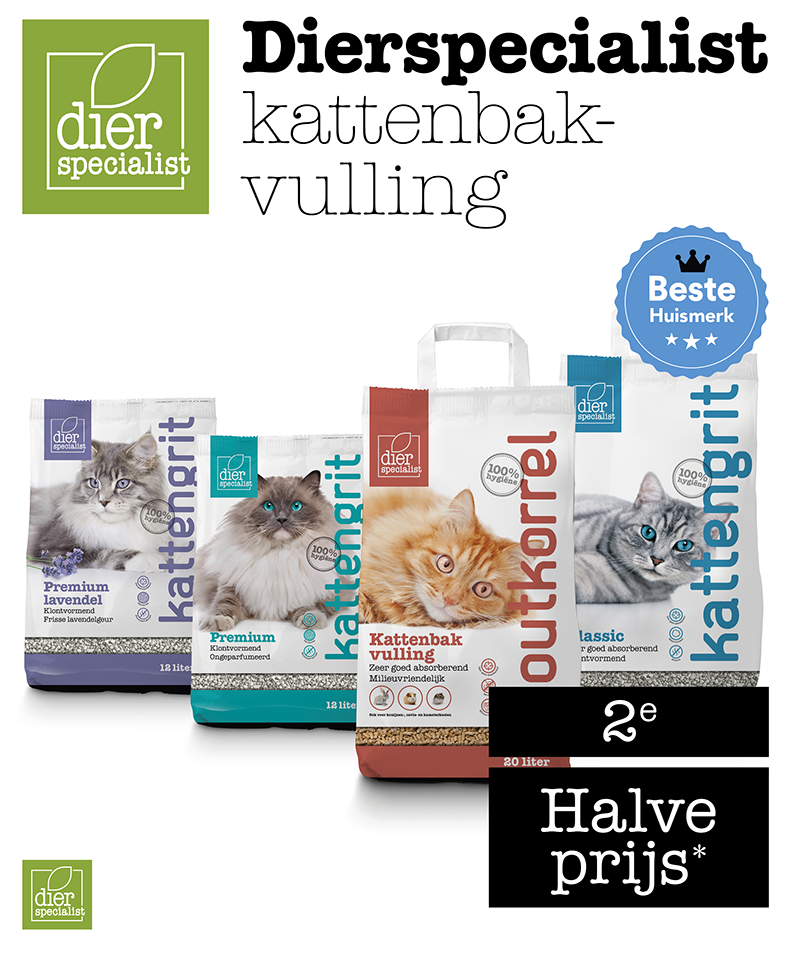 Dierspecialist kattenbakvulling